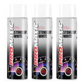 3X Promatic Stonechip White Spray Paint 500ml Spray Paint